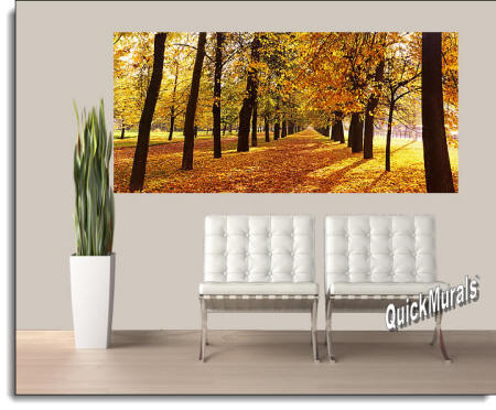 Autumn Park Wall Mural Roomsetting