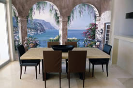 Mediterranean Arch Wall Mural C834 roomsetting