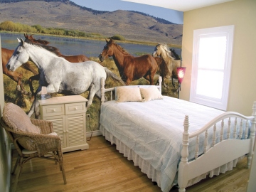 Wild Horses Wall Mural roomsetting
