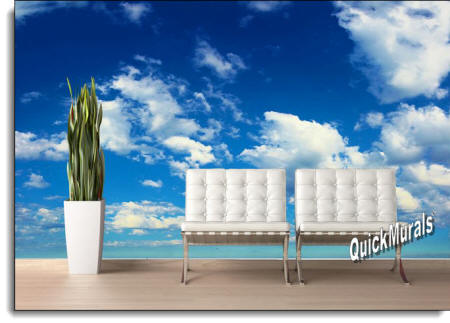Clouds Wall Mural Roomsetting