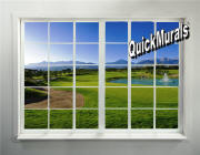 gold course window mural