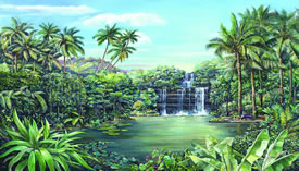 Tropical Lagoon Mural