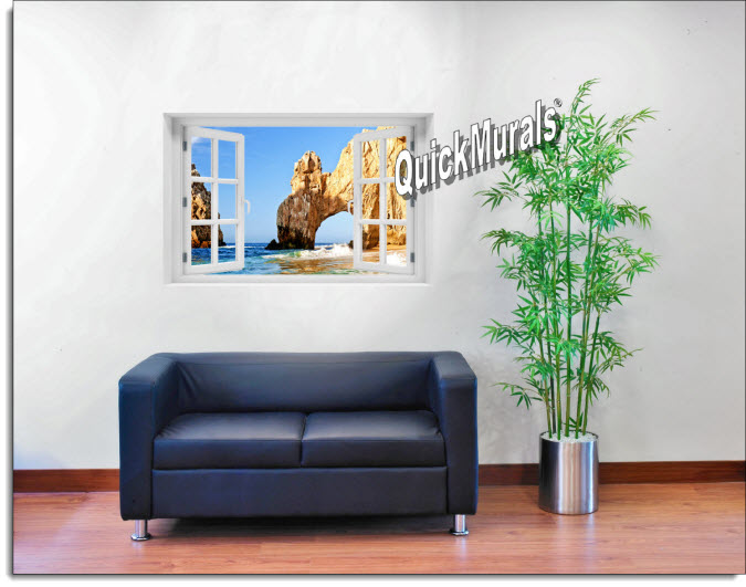 Cabo San Lucas Instant Window Mural roomsetting
