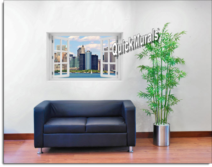 New York City #2 Color Instant Window Mural roomsetting