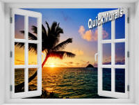 Hawaiian Sunset Instant Window Mural 